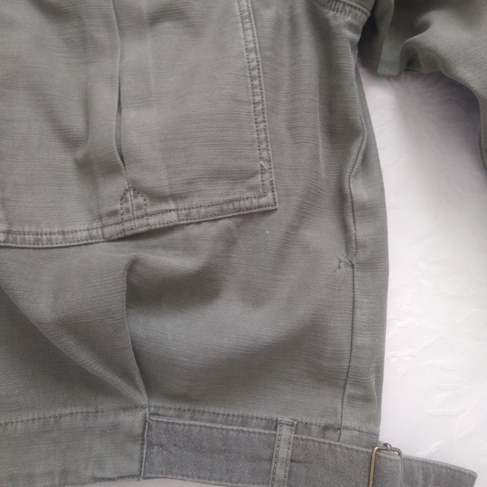 Free People bomber utility field army green moto Jacket - Picture 8 of 8